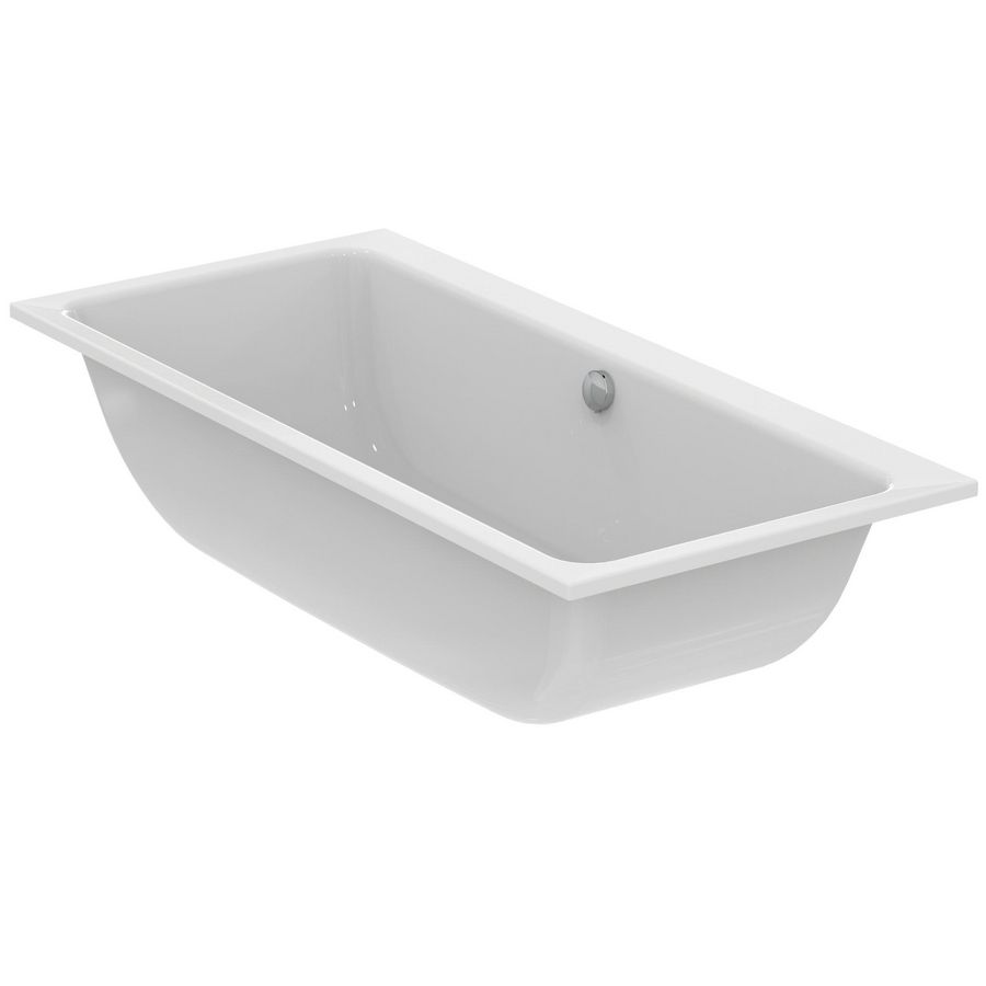 Bad 1900x900x590mm glanzend wit z. kraangat m. overloop La Dolce Vita