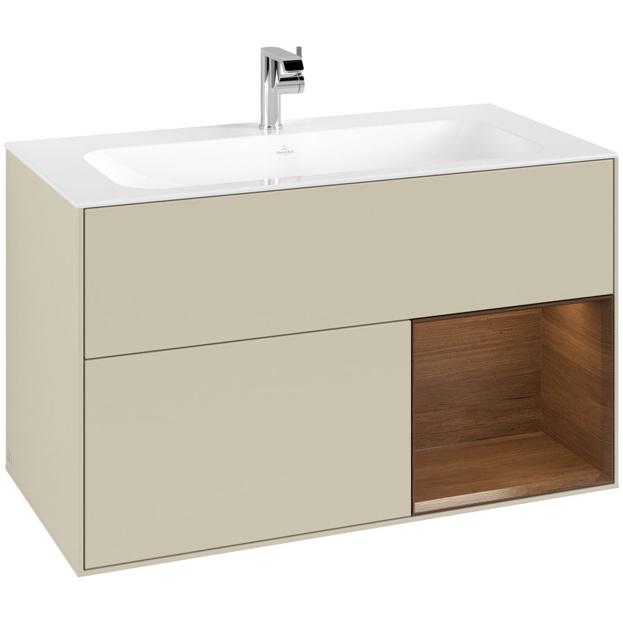 Wastafelonderkast Finion 996x591x498mm S.Grey Matt Lacquer G040GNHJ