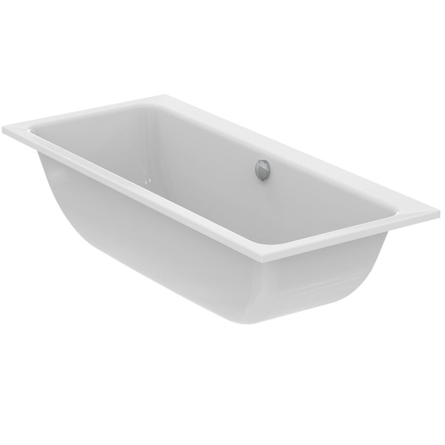 Bad 1800x800x590mm glanzend wit z. kraangat m. overloop La Dolce Vita T540601