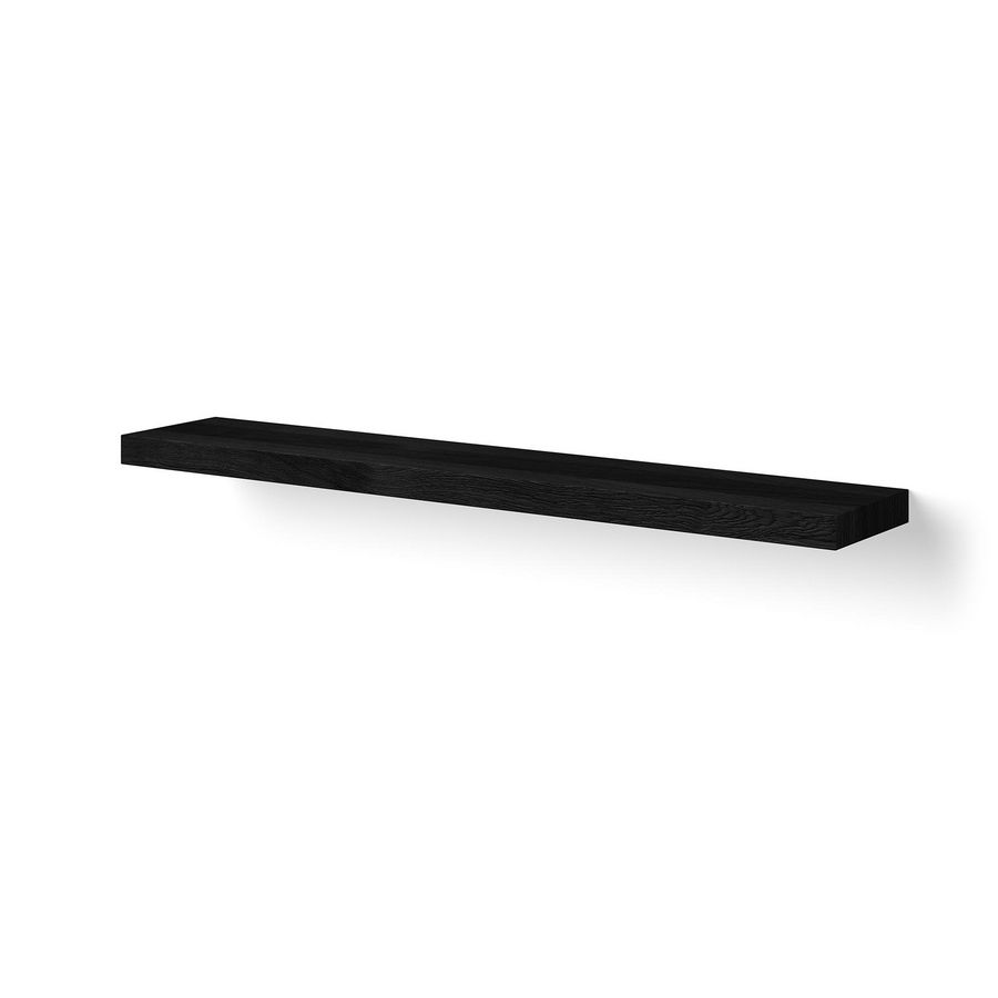 Wooden Wall Shelf Free 80cm, eiken black
