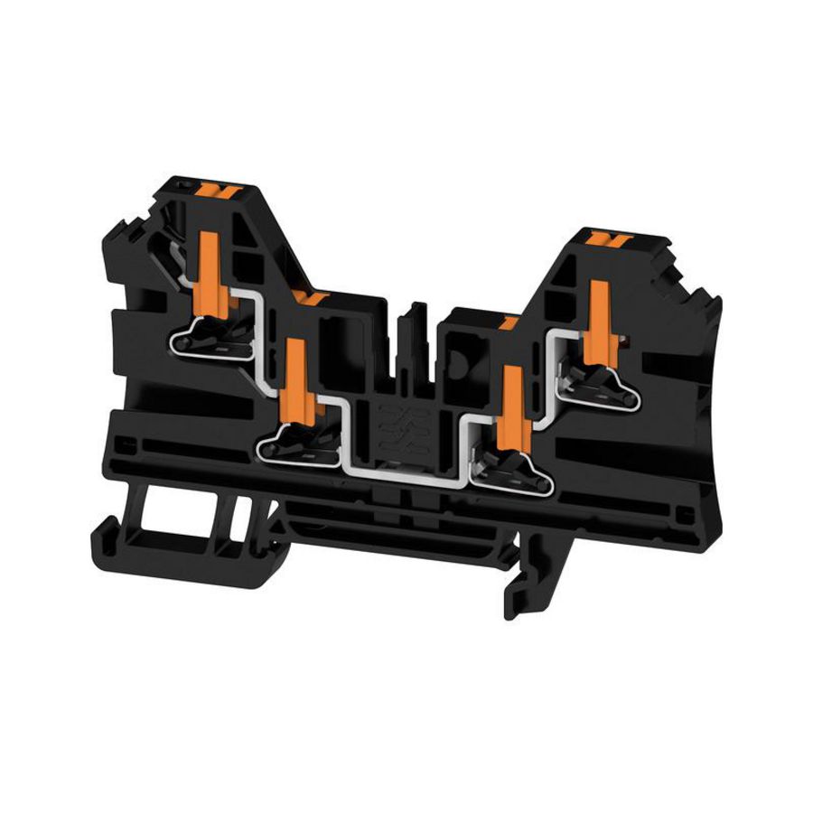 Doorvoer bl. PUSH IN zwart 4mm2 32 A 1000 V nr. VVE=50