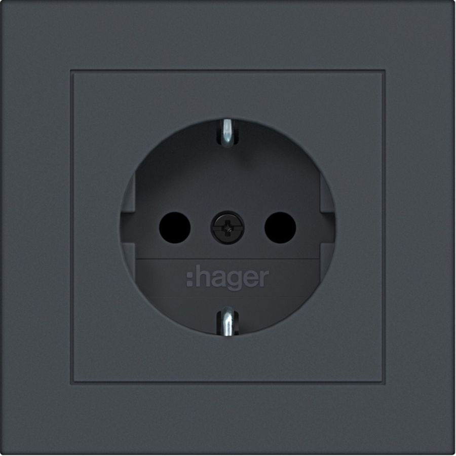 SCHUKO-wandcontactdoos met afdekking Safety Plus steekkl. A.