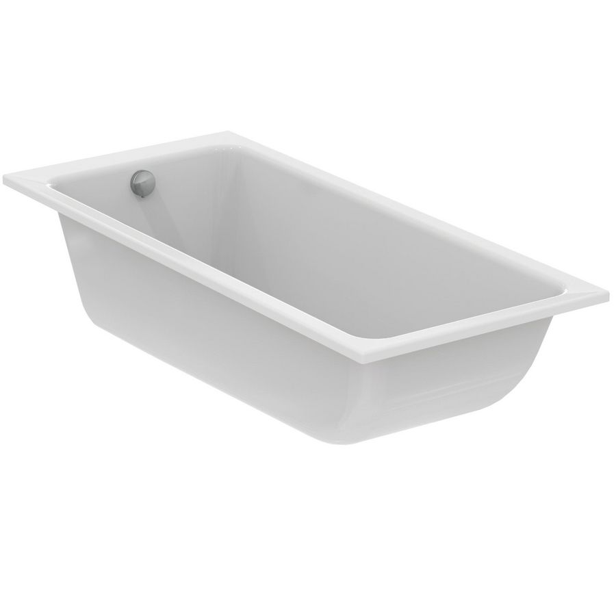 Bad 1800x800x590mm glanzend wit z. kraangat m. overloop La Dolce Vita T540501