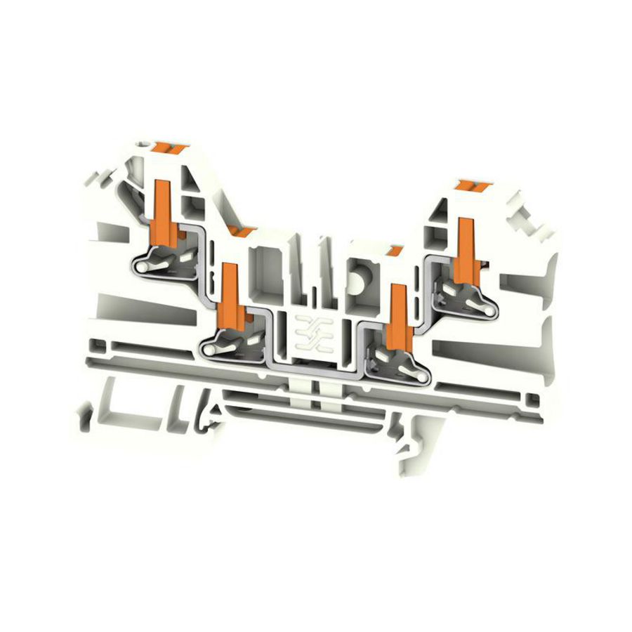 Doorvoer bl. PUSH IN wit 4mm2 32 A 1000 V nr. VVE=50