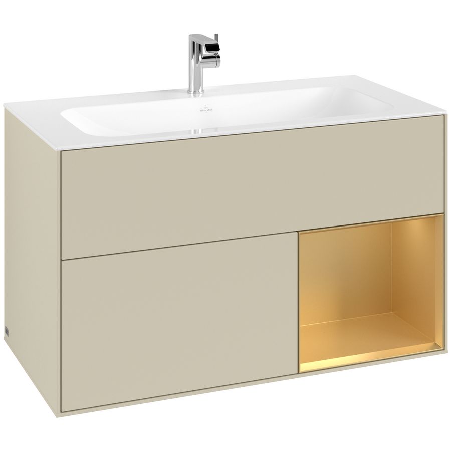 Wastafelonderkast Finion 996x591x498mm S.Grey Matt Lacquer G040HFHJ