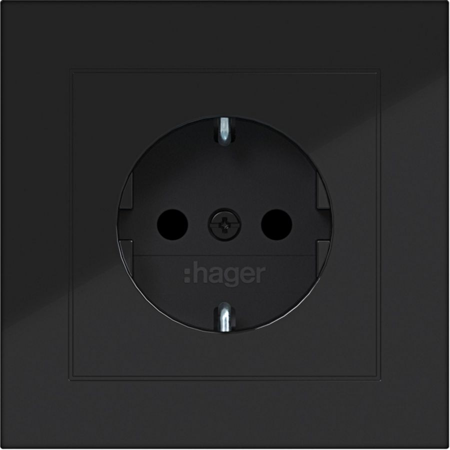 SCHUKO-wandcontactdoos met afdekking Safety Plus steekkl. A.