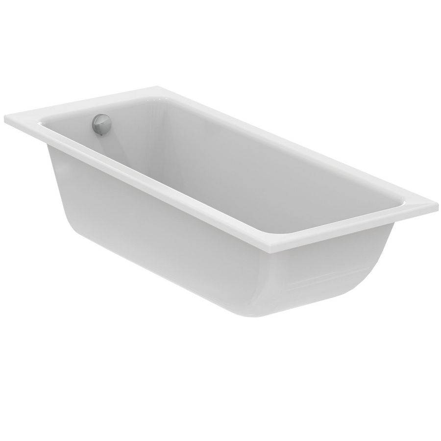 Bad 1700x700x585mm glanzend wit z. kraangat m. overloop La Dolce Vita