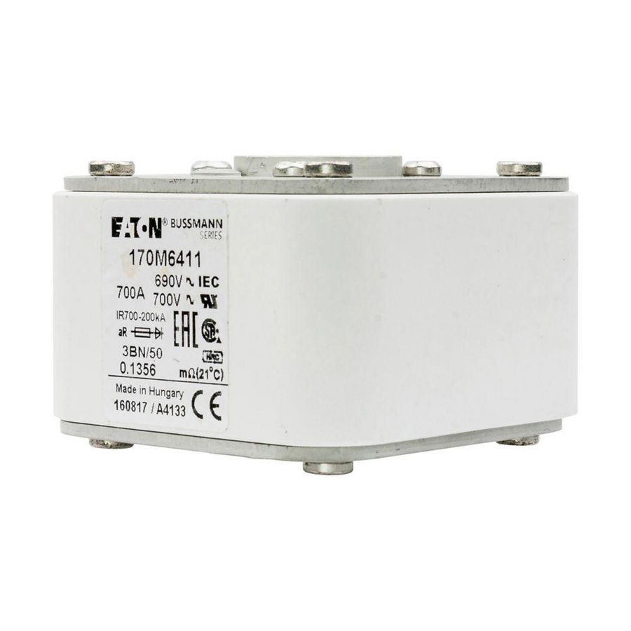 Zekering hoge snelheid 700A AC 690V 200kA 3 aR IEC UL VVE=3