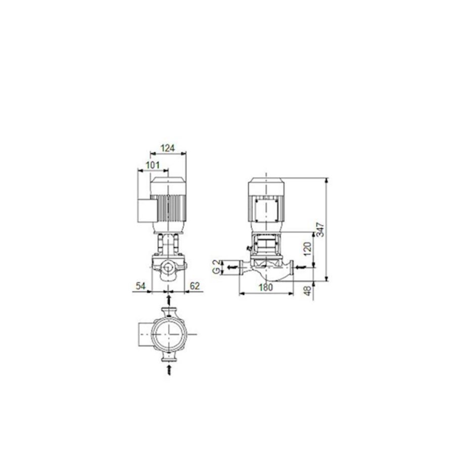 Inlinepomp TP 32-50/2-A-O-A-BQQE 400Y 50HZ