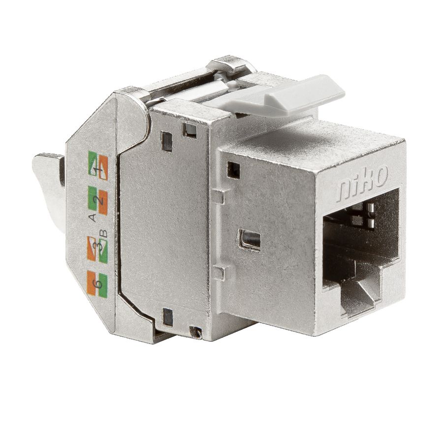 Afgeschermde RJ45-connector STP Cat. 6 PoE tot 250MHz