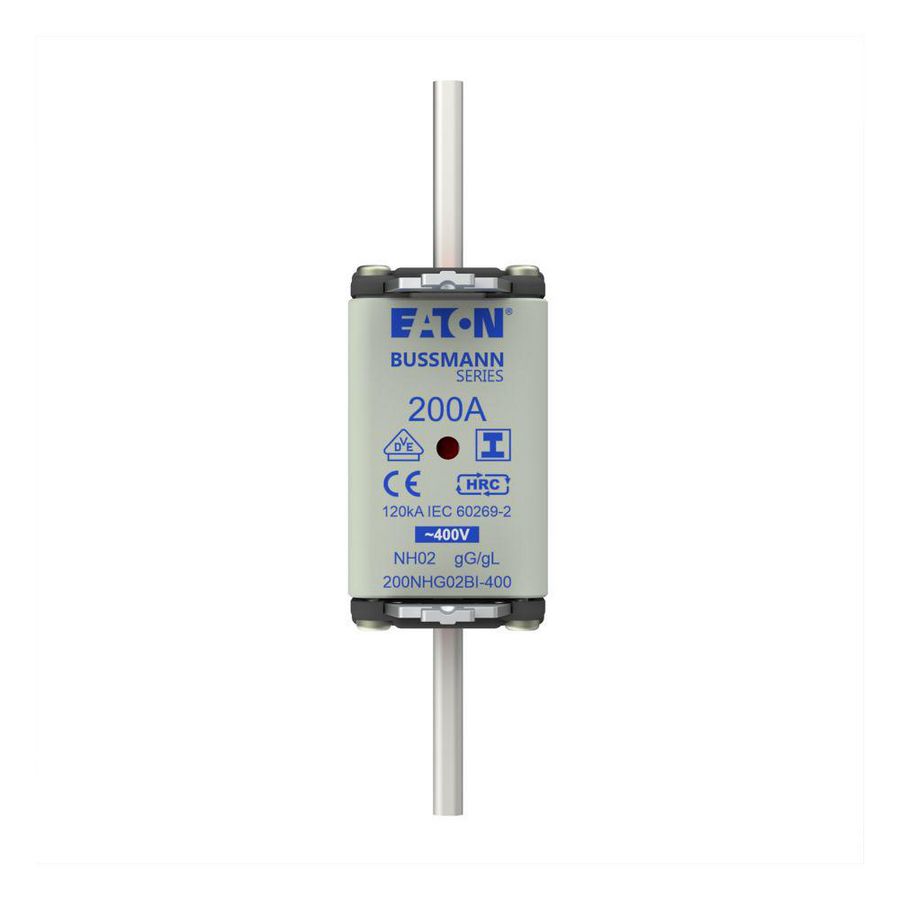 Zekering laagsp. 200A AC 400V NH02 gL/gG dubbele mel VVE=3