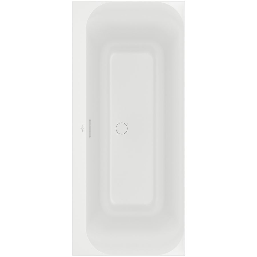 Rechthoekig bad Loop & Friends Duo 180x80cm Stone White UBA180LSF2V-RW