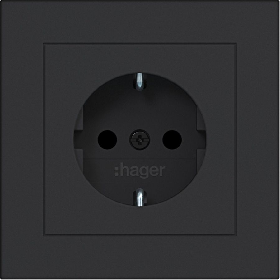 SCHUKO-wandcontactdoos met afdekking Safety Plus steekkl. A.