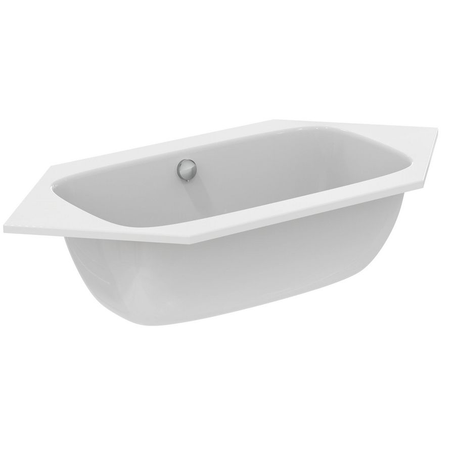 Duobad I.LIFE 6-hoek 190x90cm wit excl. badpoten