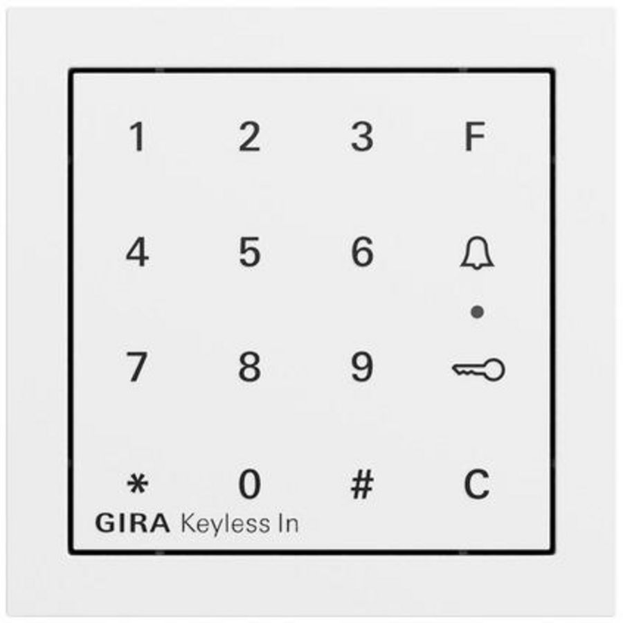 Gira Keyless In codeklaviermod. System 70 zuiver wit m(gel.)
