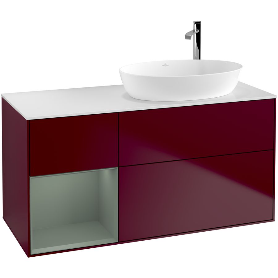 Wastafelonderkast Finion 1200x603x501mm Peony Matt Lacquer F921GMHB
