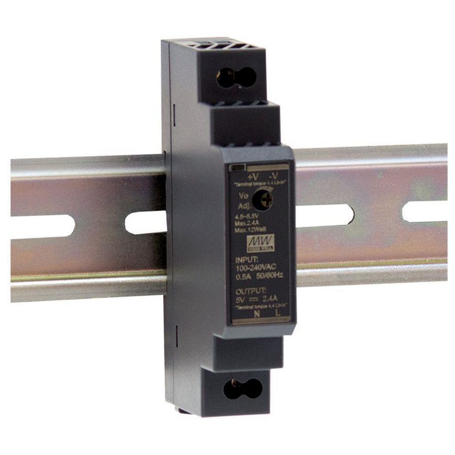 AC-DC DIN rail PSU Slim step shape 15W 15V