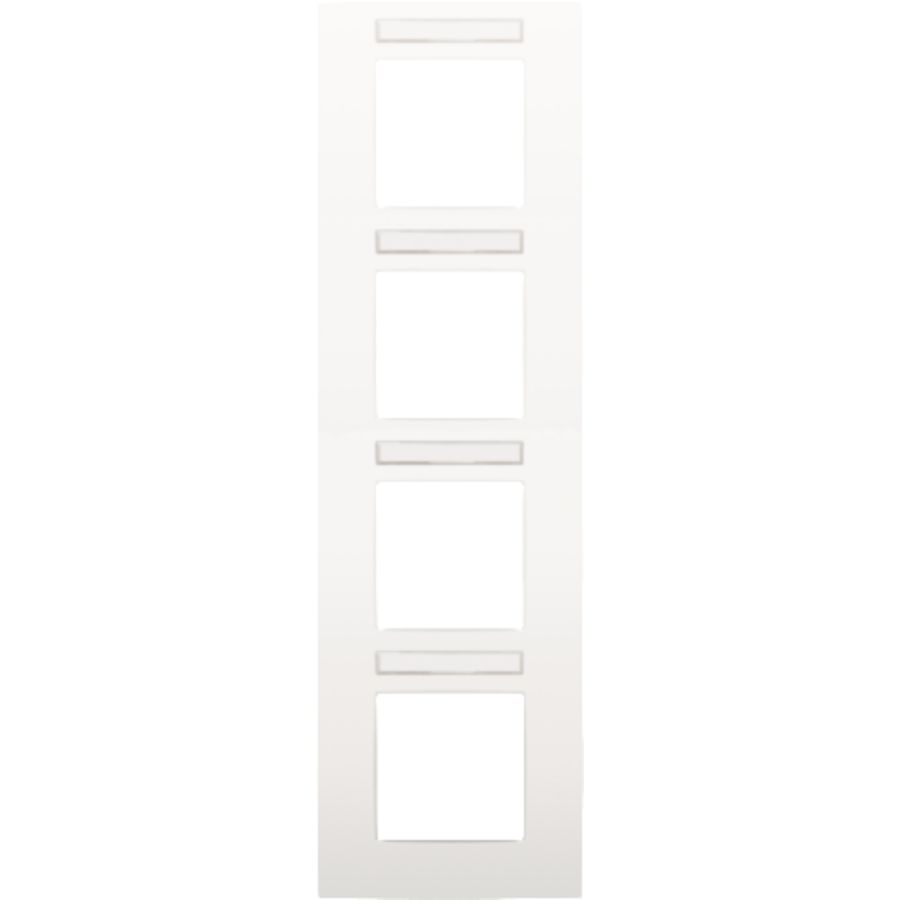 4-voudig afdekplaat hoh 71mm VERT Intense white