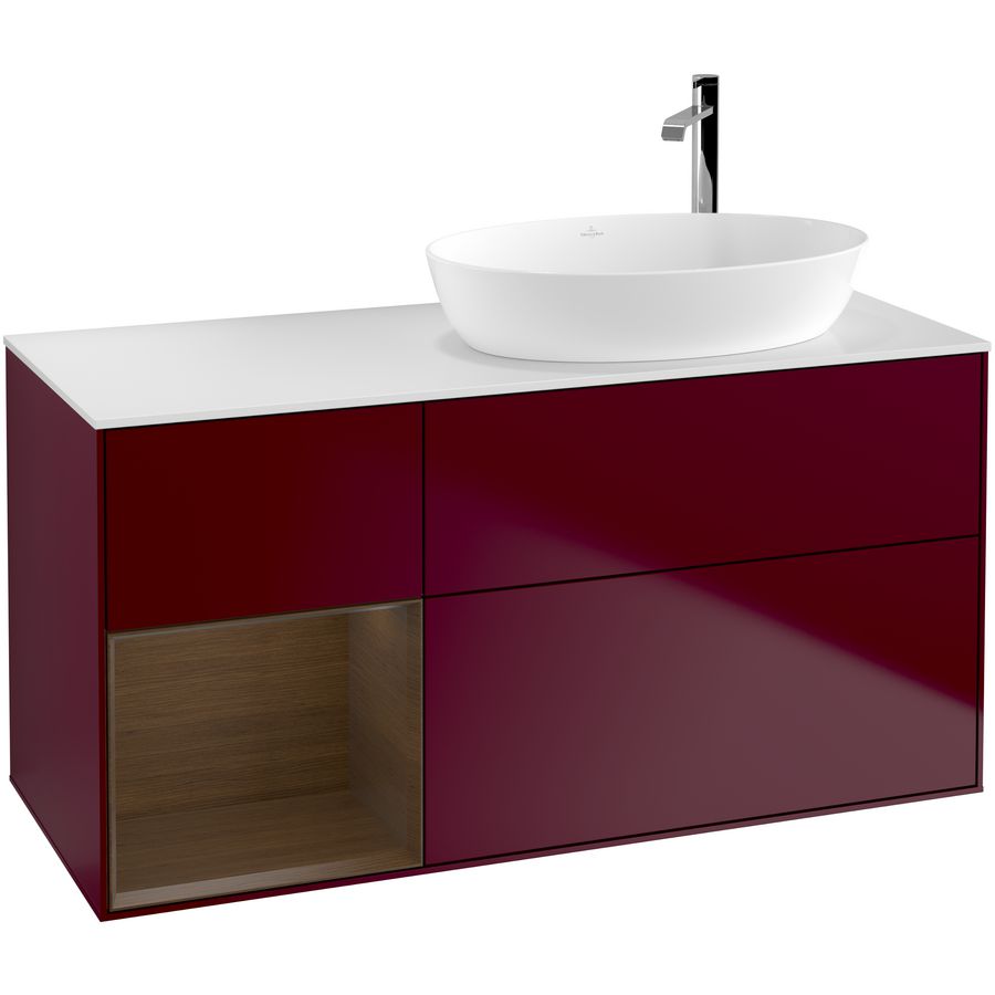 Wastafelonderkast Finion 1200x603x501mm Peony Matt Lacquer F921GNHB