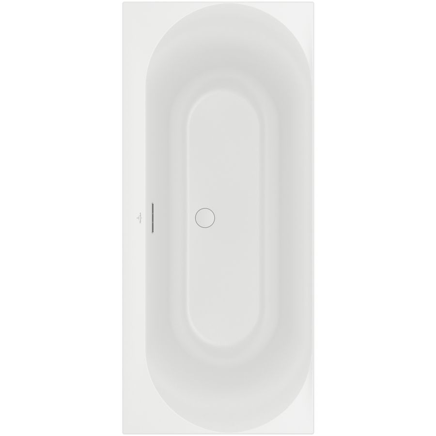 Rechthoekig bad Loop & Friends Duo 180x80cm Stone White UBA180LOF2V-RW