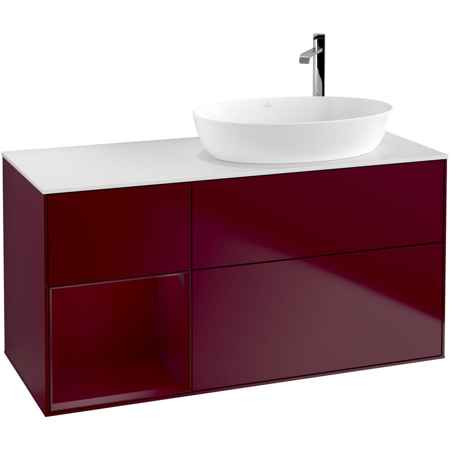 Wastafelonderkast Finion 1200x603x501mm Peony Matt Lacquer F921HBHB