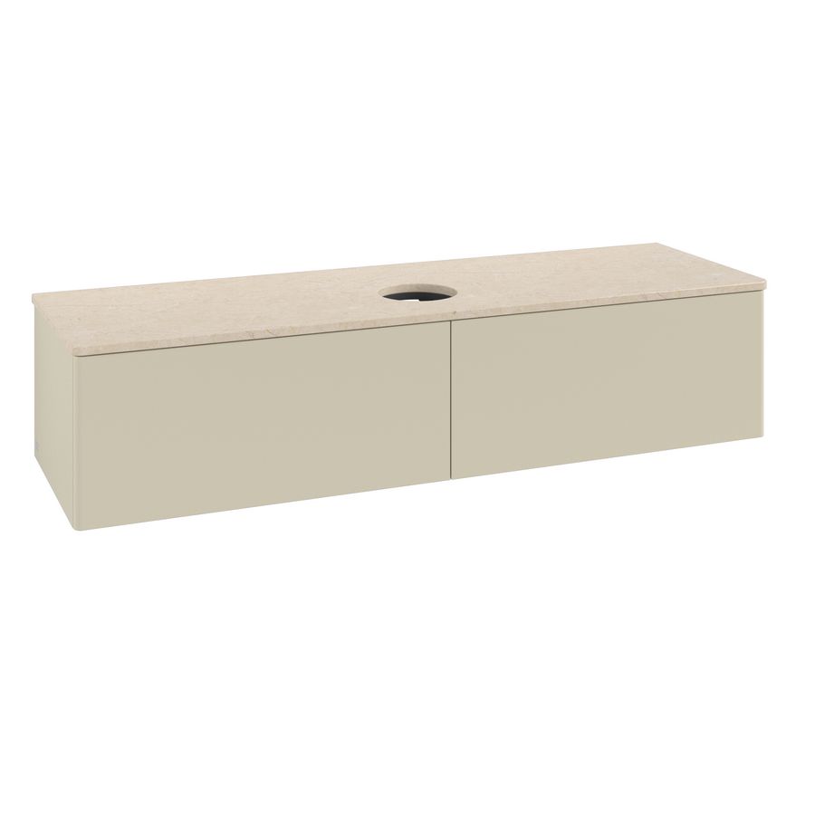 Wastafelonderkast Antao 1600x360x500mm S.Grey Matt Lacquer L36013HJ