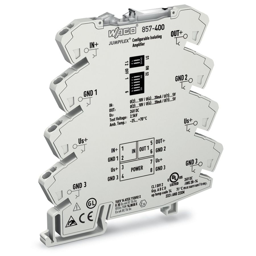 Scheidingsversterker Stroom/spanningsing Stroom-+spa 857-400
