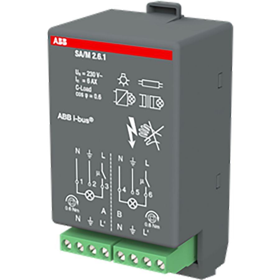 Schakelaktormodule KNX 230V AC 2x 16A (SA/M2.16.1)