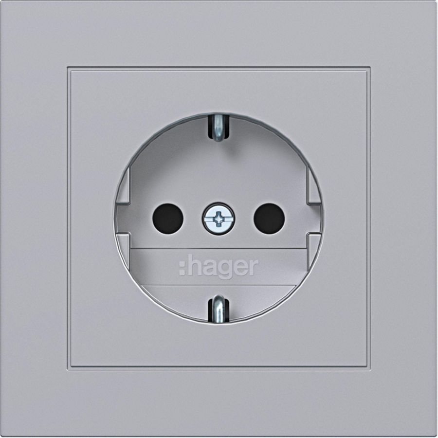 SCHUKO-wandcontactdoos met afdekking Safety Plus steekkl. A.