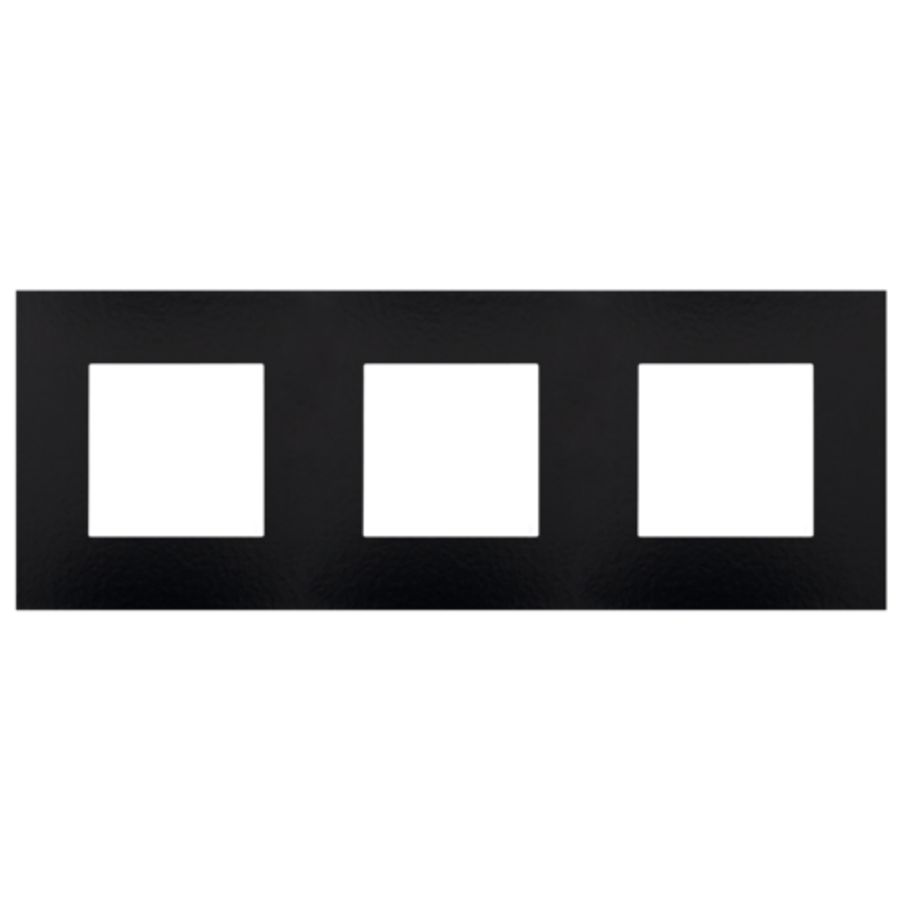 3-Voudige afdekplaat 71mm centerafst. Pure Bakelite pia