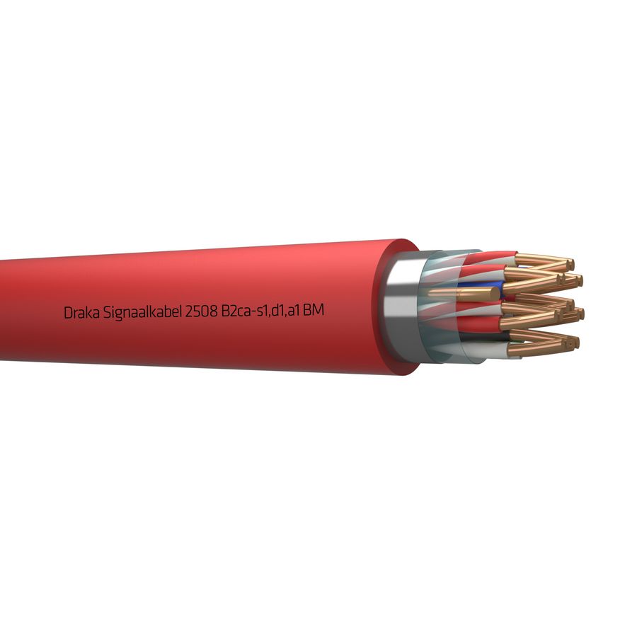 Haspel a 500m. signaal kabel afg B2ca rd# 8x2x0,8mm 2508 BM