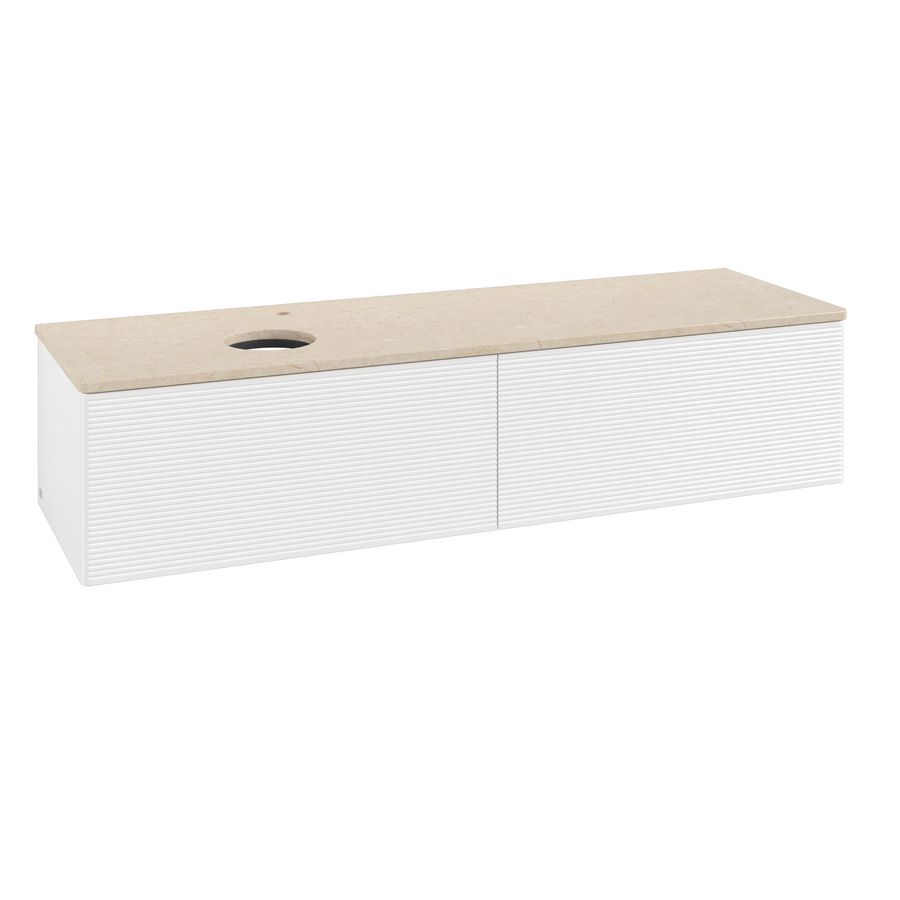 Wastafelonderkast Antao 1600x360x500mm White Matt Lacquer K37153MT