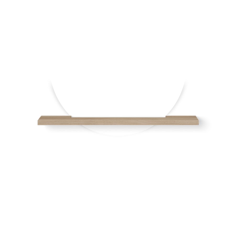 Wooden wandplank voor spiegel 1000mm symmetrisch old grey
