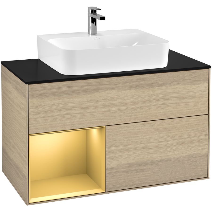 Wastafelonderkast Finion 1000x603x501mm Oak Veneer G112HFPC