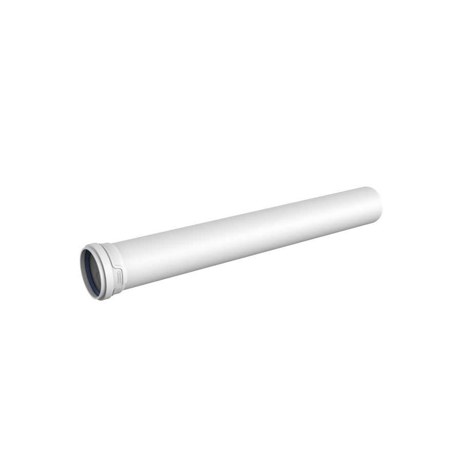 Lengte a 2mtr. PP AS+ riool afvoerbuis 125mm lichtgrijs geluidsarm 1x mof