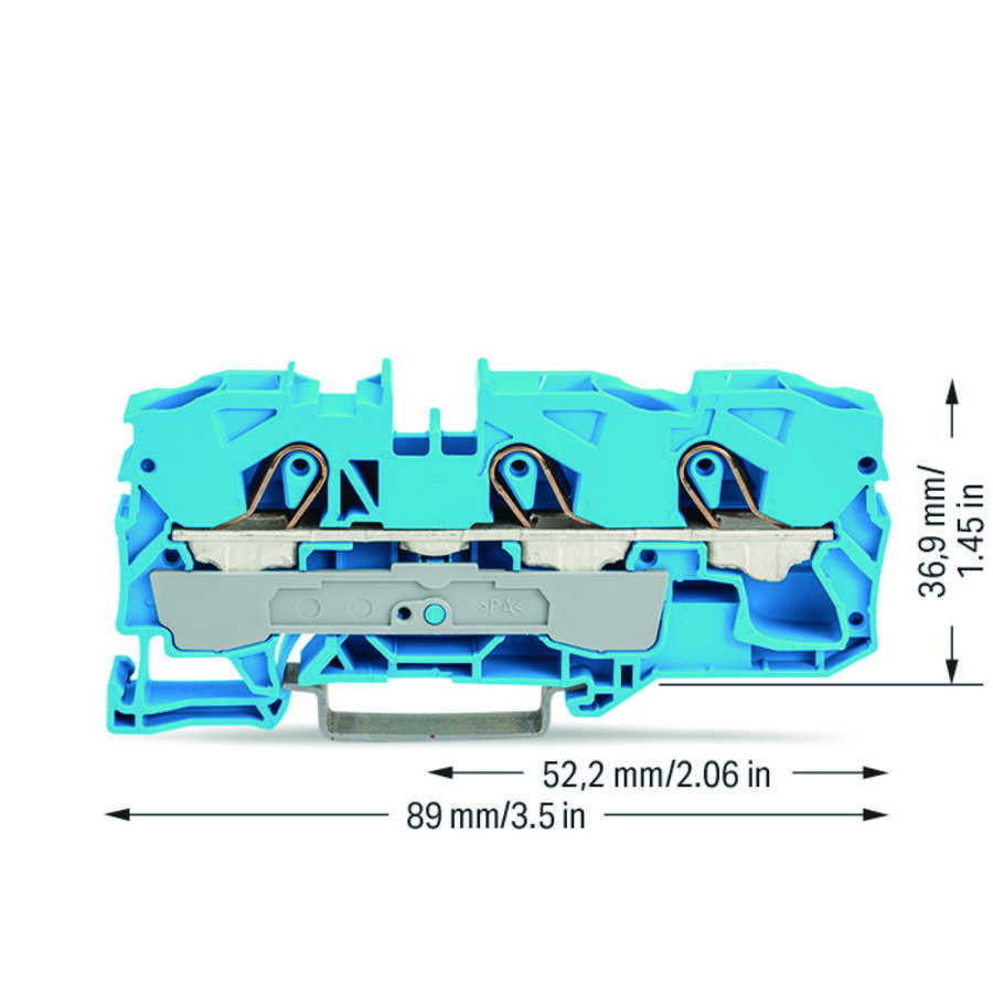 3-draads rijg 10mm² voor Ex e II+Ex e i- VVE=25
