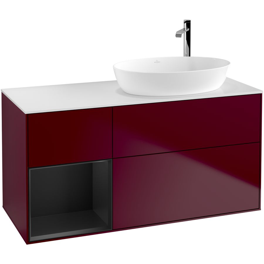 Wastafelonderkast Finion 1200x603x501mm Peony Matt Lacquer F921PDHB