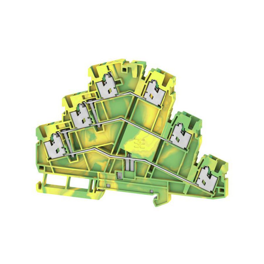 Meerlaagse modulaire terminal SNAP groen/geel 2.5mm² VVE=50