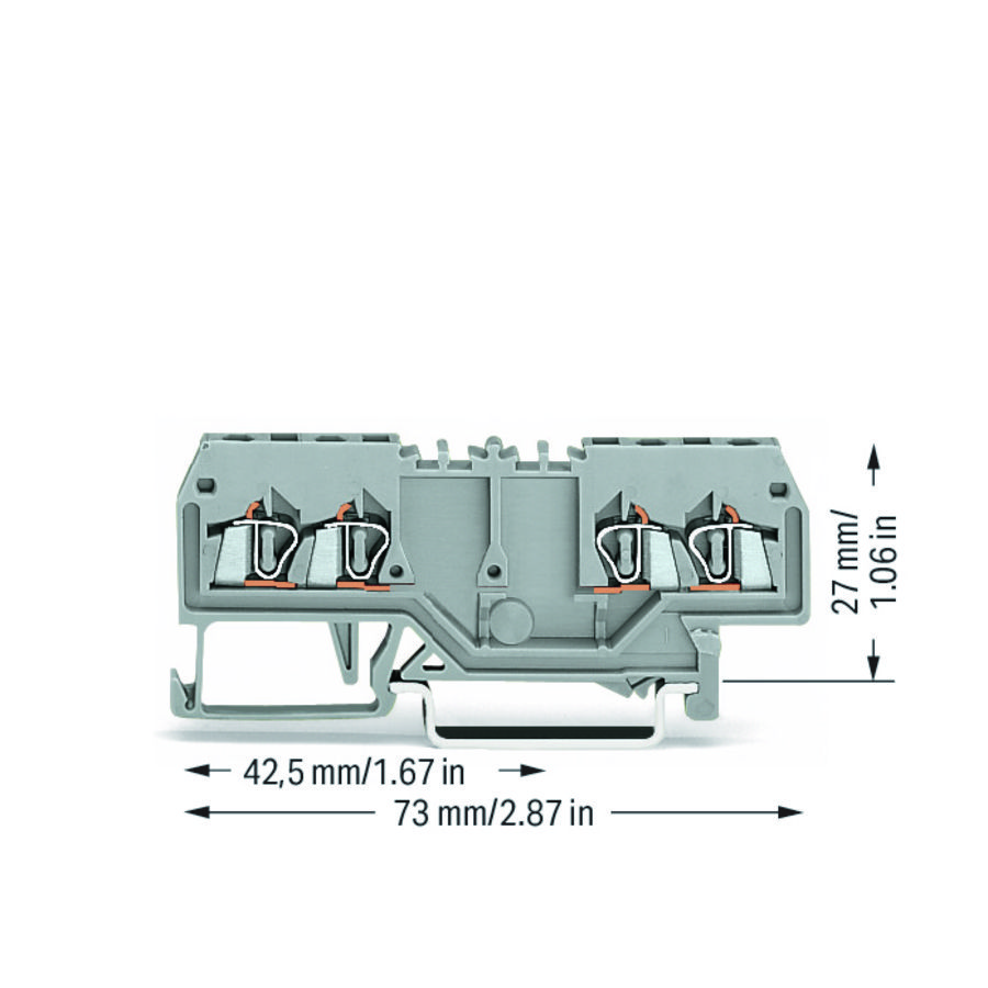 Dubbele rijgklem 1,5mm² dubbele markeringsh.mid. VVE=100