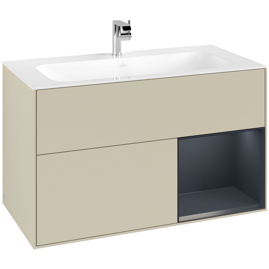 Wastafelonderkast Finion 996x591x498mm S.Grey Matt Lacquer G040HGHJ
