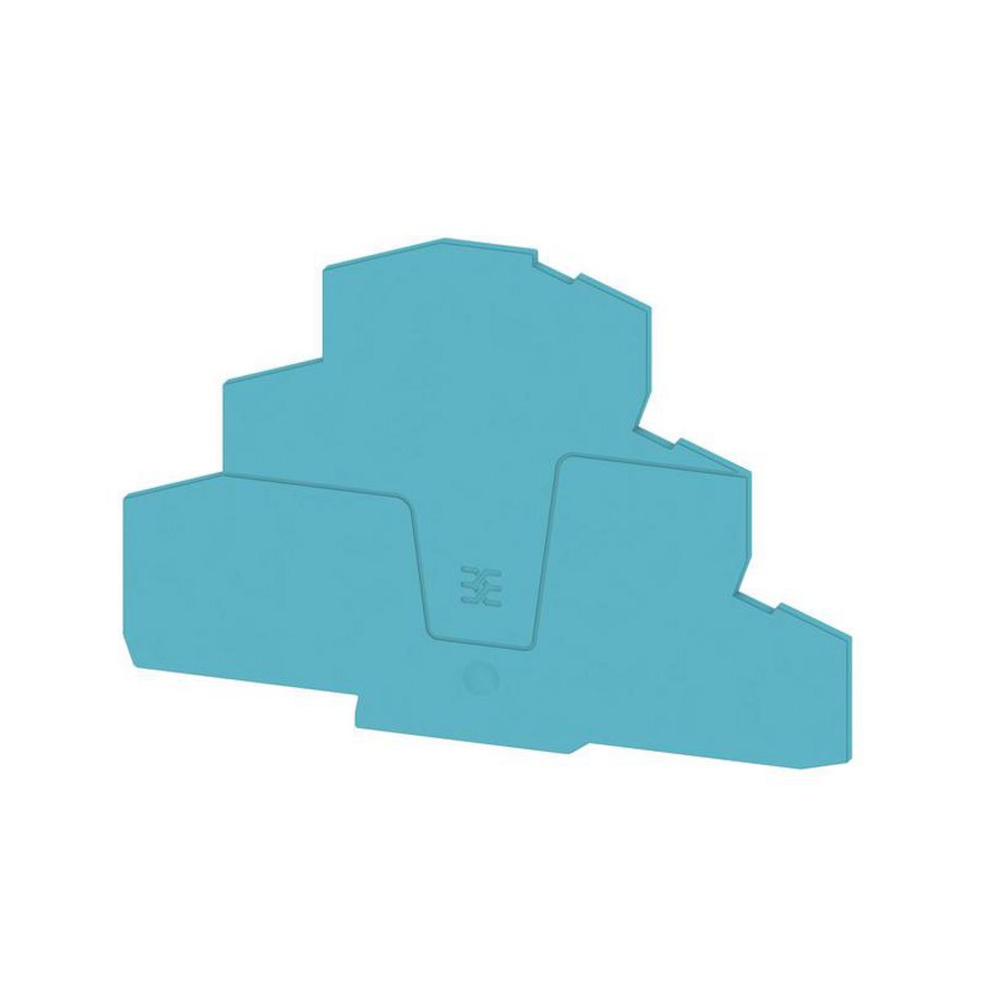 Eindplaatklemmen blauw 118.5mm 2.1mm V-0 W VVE=20