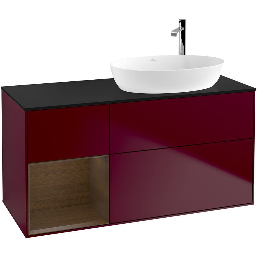 Wastafelonderkast Finion 1200x603x501mm Peony Matt Lacquer F922GNHB
