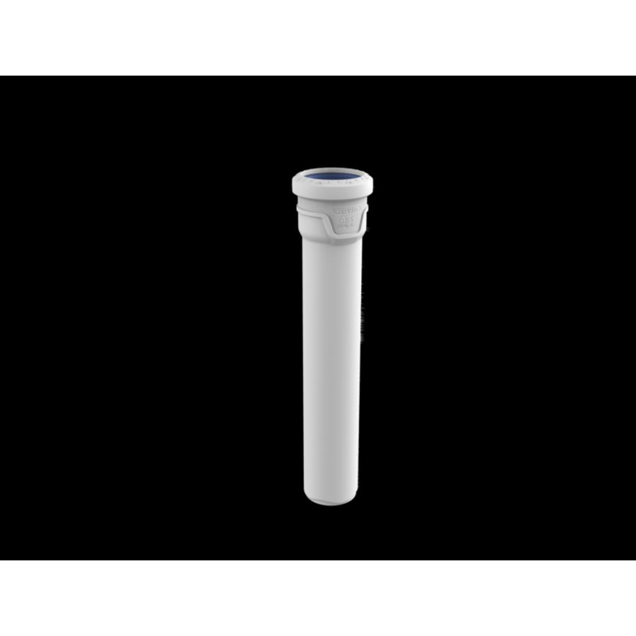 Lengte a 25cm PP AS+ riool afvoerbuis 50mm lichtgrijs geluidsarm 1x mof