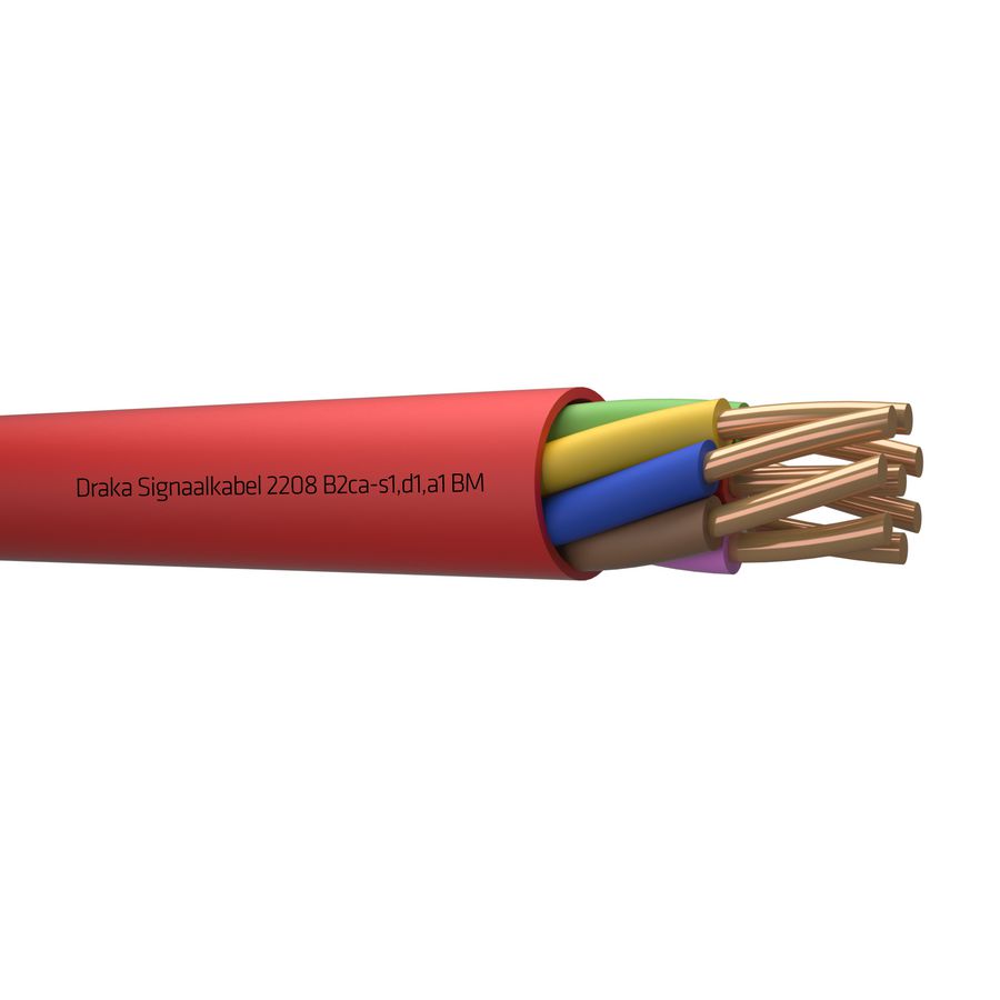 Haspel a 500m. signaal kabel B2ca rd# 8x0,8mm 2208 BM