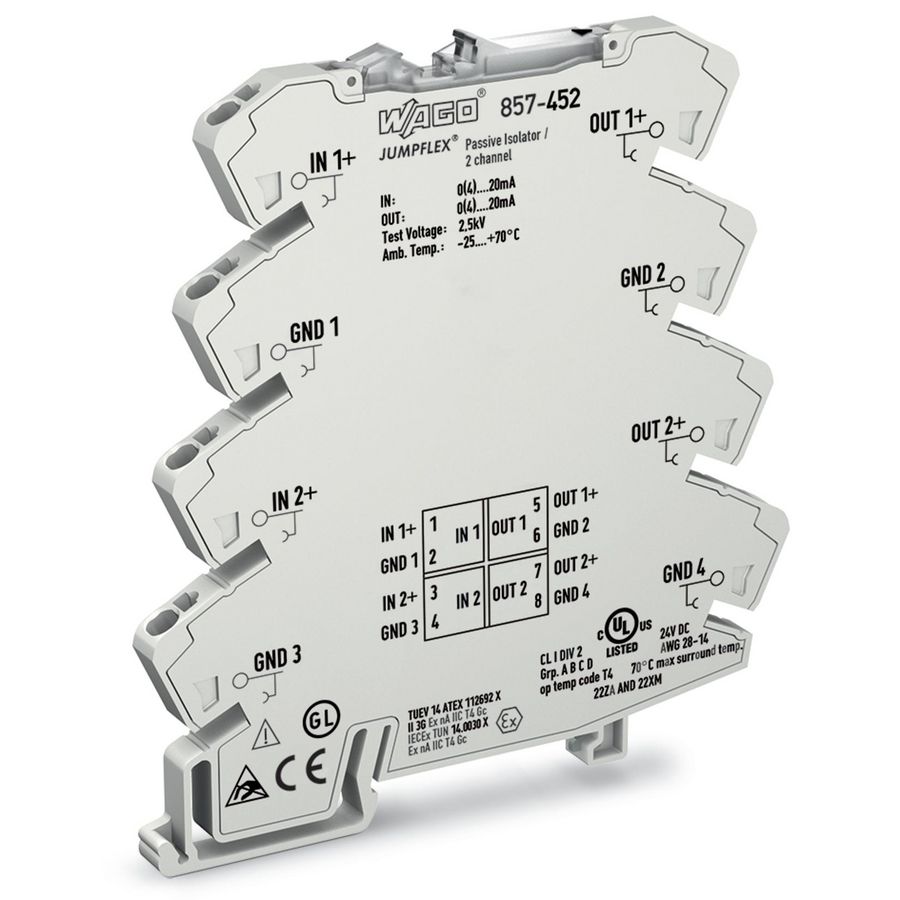 Passieve scheider, 2-kanaals Stroomingangssignaal 857-452