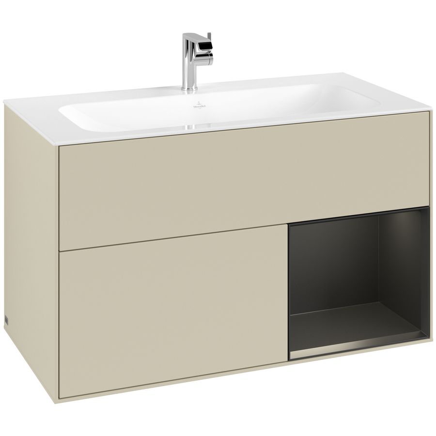 Wastafelonderkast Finion 996x591x498mm S.Grey Matt Lacquer G040PDHJ