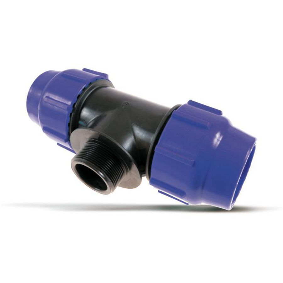 T-koppeling verlopend PP tyleen klem 32x3/4"bu.x32mm PN16