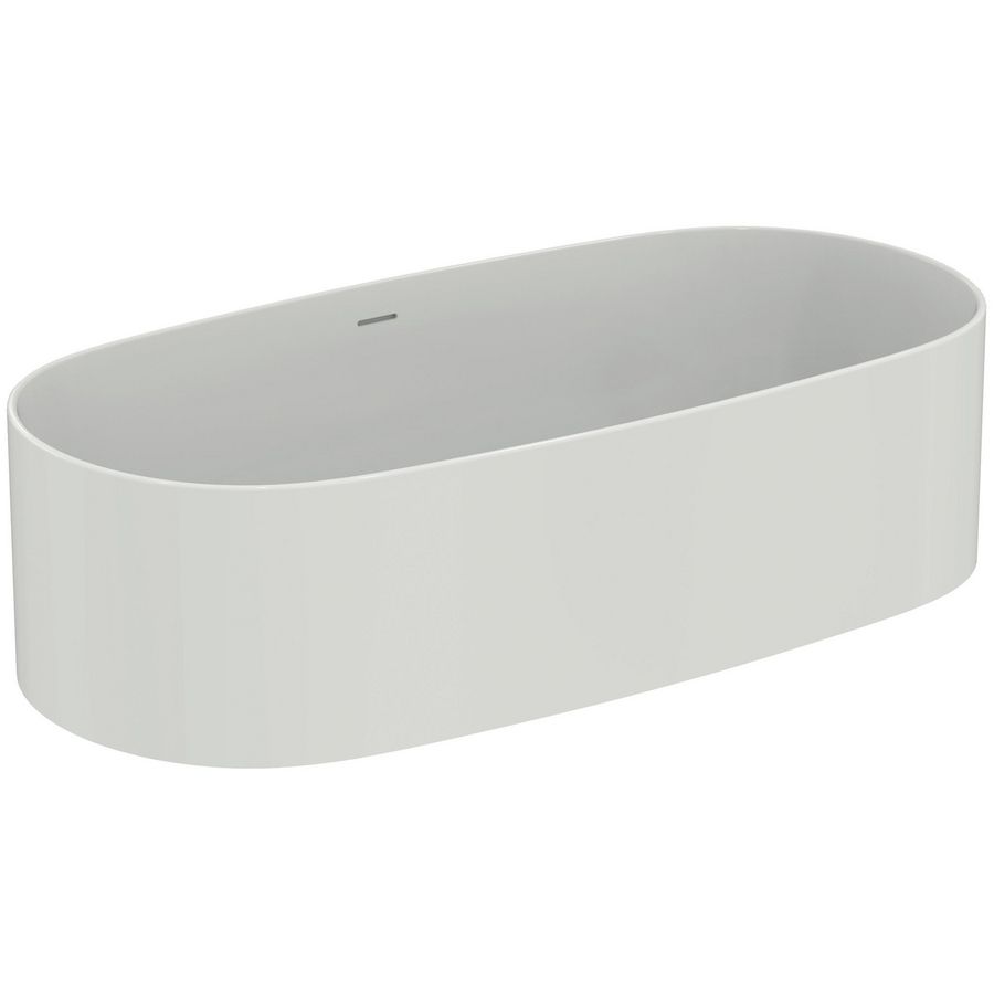 vrijstaand duobad 1738x850x495mm van solid surface slk white