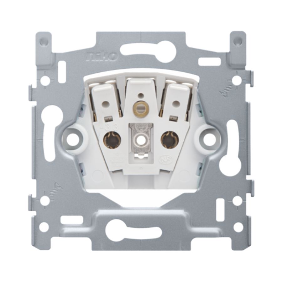 Sokkel stopcontact zonder aarding 16A/250V insteek