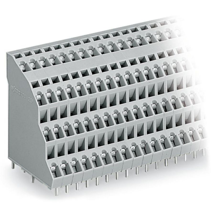 4-etage printklem 2,5mm² raster 5mm grijs 738-202 VVE=72